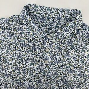 Rhoback New Orleans Themed Polo Shirt XXL Alligator Trumpet Fleur de Lis